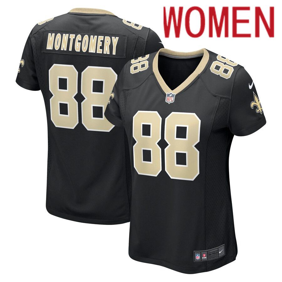 Women New Orleans Saints 88 Ty Montgomery Nike Black Game NFL Jersey